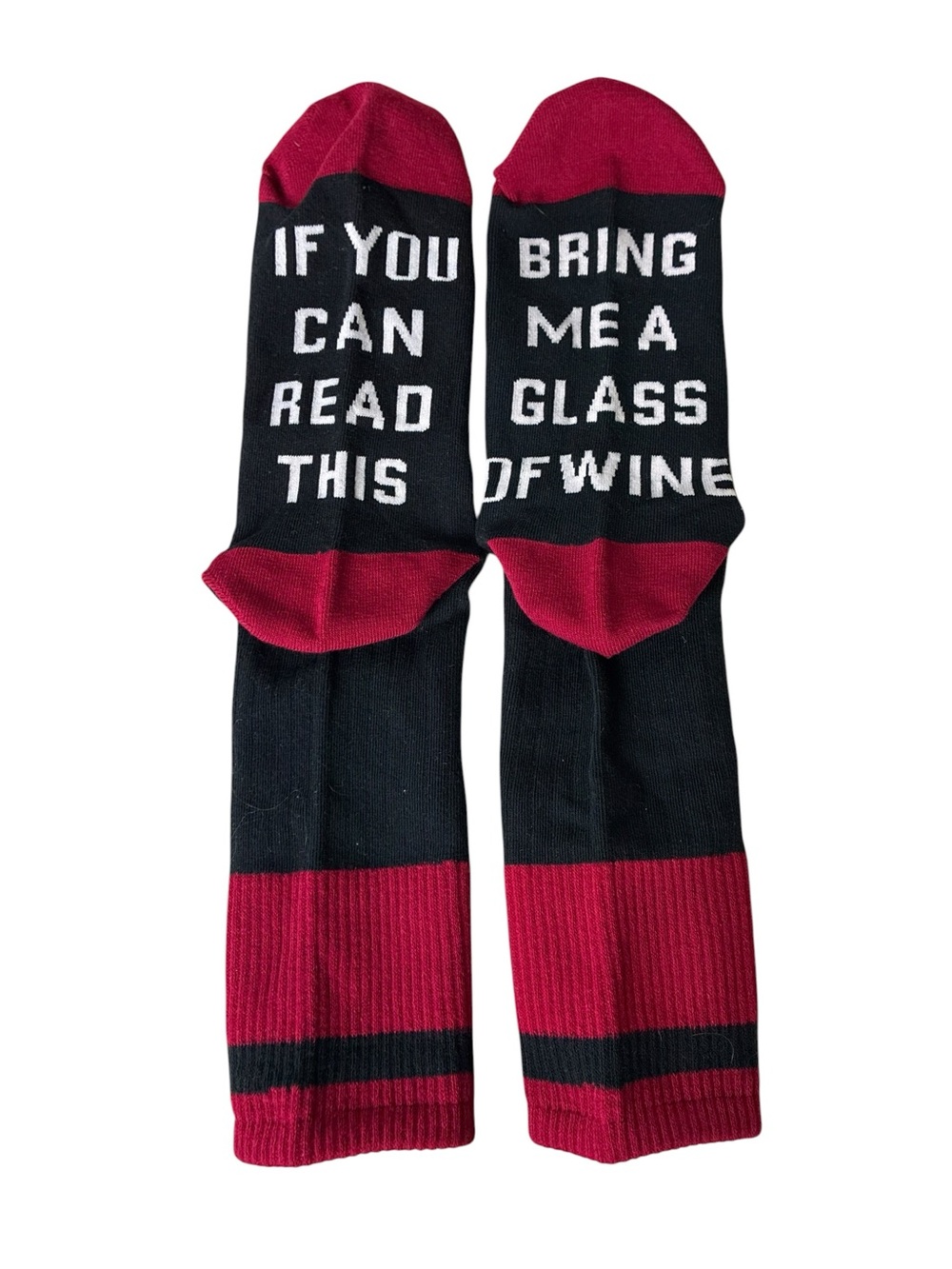 NWOT Printed Red Wine statement graphic socks women’s all size